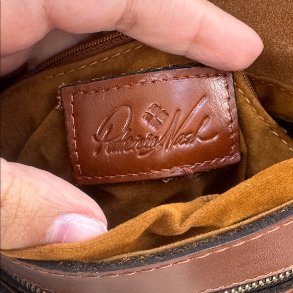 Patricia Nash Brown 100% Leather Crossbody Bag Flap Saddle Purse. EUC - Picture 7 of 11